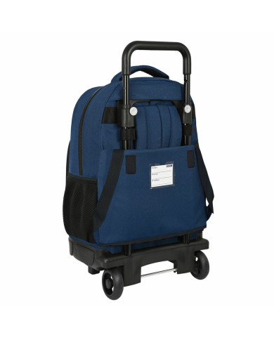 School Rucksack with Wheels BlackFit8 Urban Black Navy Blue (33 x 45 x 22 cm)