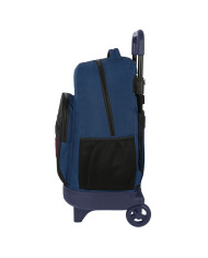 School Rucksack with Wheels BlackFit8 Urban Black Navy Blue (33 x 45 x 22 cm)