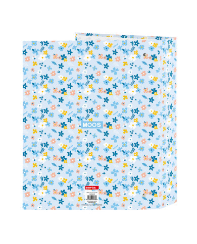 Ring binder Moos Lovely Blue A4 27 x 33 x 6 cm