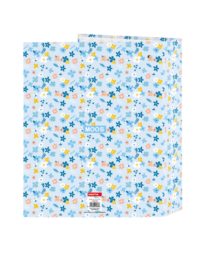 Ring binder Moos Lovely Blue A4 27 x 33 x 6 cm