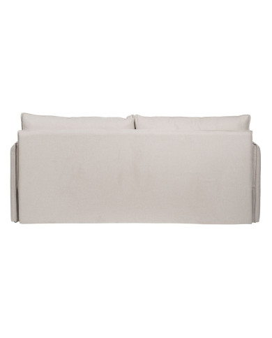 Sofa Beige Polyester Linen 210 x 93 x 95 cm