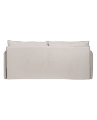 Sofa Beige Polyester Linen 210 x 93 x 95 cm