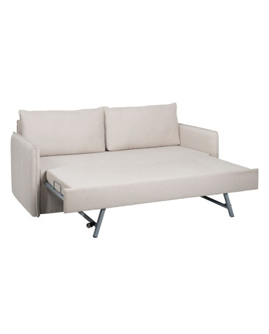 Sofa Beige Polyester Linen 210 x 93 x 95 cm
