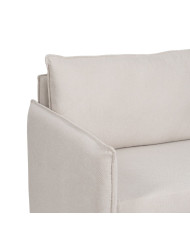 Sofa Beige Polyester Linen 210 x 93 x 95 cm