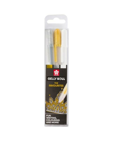 Gel pen Talens POXPGBMIX3A White (3 Units) (Refurbished A+)