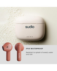 In-ear Bluetooth Headphones Sudio A1 True Wireless Orange