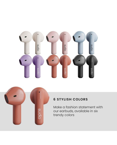 In-ear Bluetooth Headphones Sudio A1 True Wireless Orange