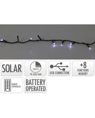 Wreath of LED Lights Lifetime Cool White 10 m Solar