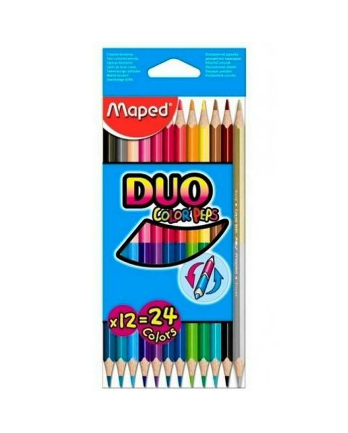 Colouring pencils Maped Duo Color' Peps	 Multicolour Double-ended 12 Pieces (12 Units)