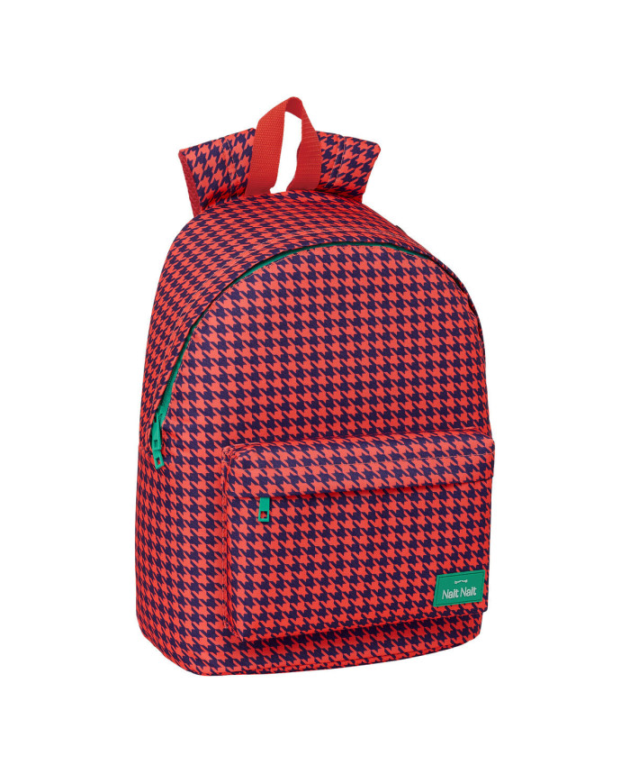 Laptop Backpack Nait Nait Pata de gallo coral Coral 31 x 41 x 16 cm
