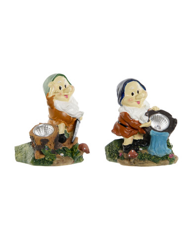 Garden gnomes Home ESPRIT Multicolour 11,5 x 11 x 15,2 cm (2 Units)