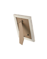 Photo frame Home ESPRIT White Natural Crystal polystyrene Scandinavian 19,5 x 2 x 24,5 cm (2 Units)