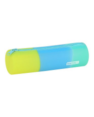 Cylindrical School Case Safta Blue Green Yellow (20 x 5 x 5 cm)