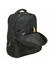 Rucksack for Laptop and Tablet with USB Output Safta 15,6'' Black 30 x 43 x 16 cm