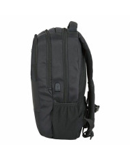 Rucksack for Laptop and Tablet with USB Output Safta 15,6'' Black 30 x 43 x 16 cm