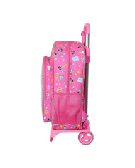 School Rucksack with Wheels Minnie Mouse Lucky Pink 33 x 42 x 14 cm