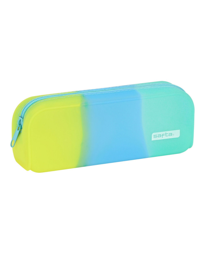 School Case Safta Blue Green Yellow (18.5 x 7.5 x 5.5 cm)