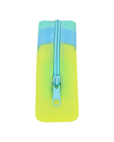 School Case Safta Blue Green Yellow (18.5 x 7.5 x 5.5 cm)