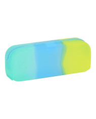 School Case Safta Blue Green Yellow (18.5 x 7.5 x 5.5 cm)