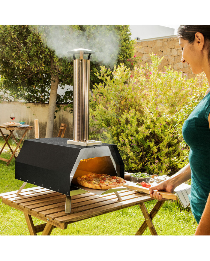 Pellet Pizza Oven with Accessories Pizzahven InnovaGoods