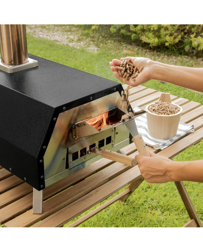 Pellet Pizza Oven with Accessories Pizzahven InnovaGoods
