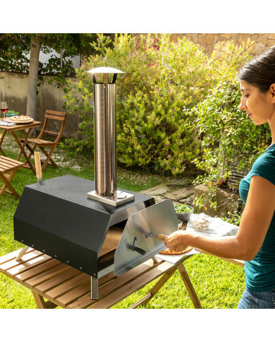 Pellet Pizza Oven with Accessories Pizzahven InnovaGoods