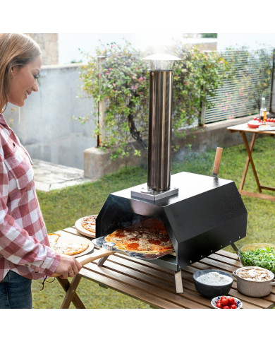 Pellet Pizza Oven with Accessories Pizzahven InnovaGoods