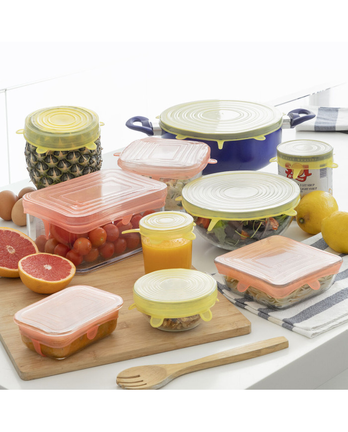 Set of 10 Reusable and Adjustable Kitchen Lids Lilyd InnovaGoods
