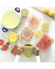 Set of 10 Reusable and Adjustable Kitchen Lids Lilyd InnovaGoods