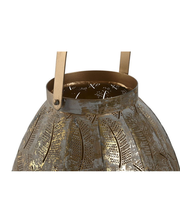 Table Mat Set Home ESPRIT Golden Metal 25 x 25 x 28 cm (3 Units)