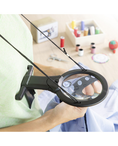Hands-Free Magnifying Glass with LED light Zooled InnovaGoods