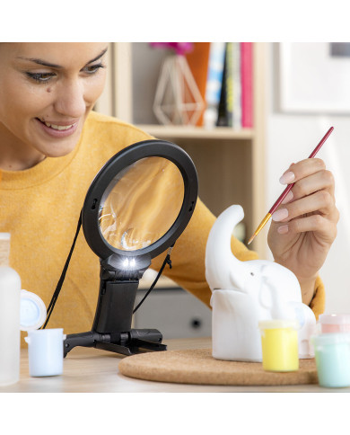 Hands-Free Magnifying Glass with LED light Zooled InnovaGoods