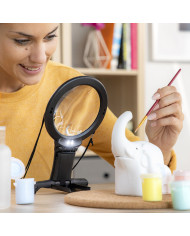 Hands-Free Magnifying Glass with LED light Zooled InnovaGoods