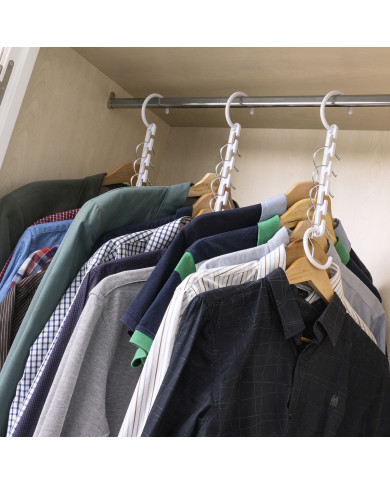 Hanger Organiser for 40 Items Plusrobe InnovaGoods 24 Pieces