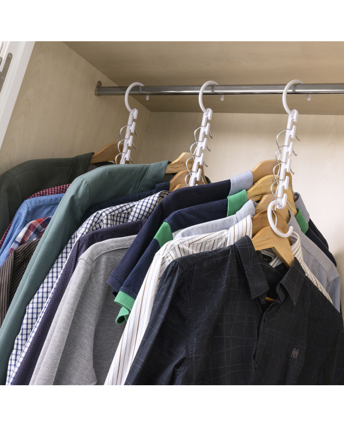 Hanger Organiser for 40 Items Plusrobe InnovaGoods 24 Pieces