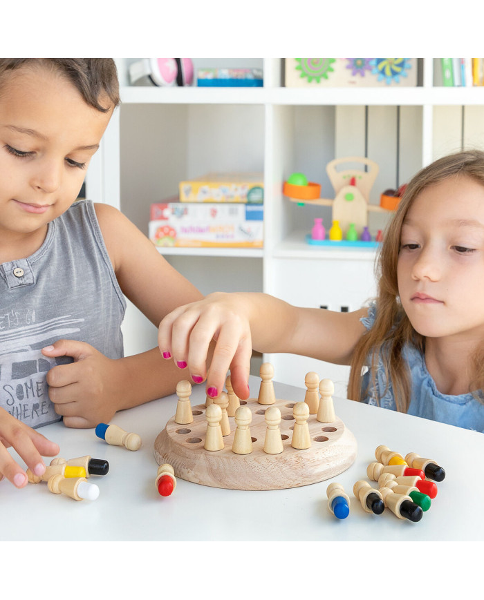 Wooden Memory Chess Taeda InnovaGoods 26 Pieces