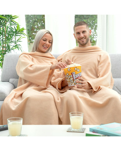 Double Sleeved Blanket with Central Pocket Doublanket InnovaGoods