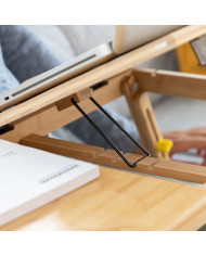 Bamboo Folding Side Table Lapwood InnovaGoods