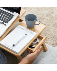 Bamboo Folding Side Table Lapwood InnovaGoods