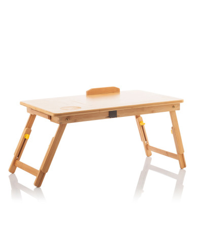 Bamboo Folding Side Table Lapwood InnovaGoods