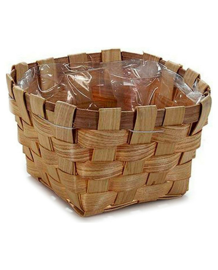 Plant pot Ibergarden Brown Cane 18 x 9,5 x 18 cm