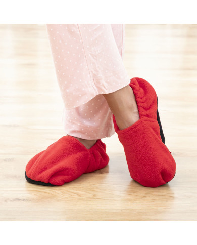 Microwavable Heated Slippers InnovaGoods Red