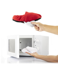 Microwavable Heated Slippers InnovaGoods Red