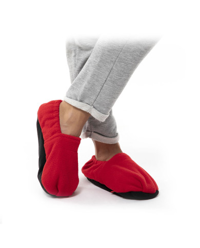 Microwavable Heated Slippers InnovaGoods Red