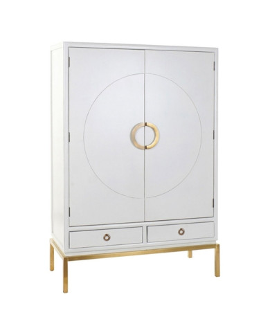 Cupboard DKD Home Decor White Golden Metal Poplar 120 x 50 x 175 cm