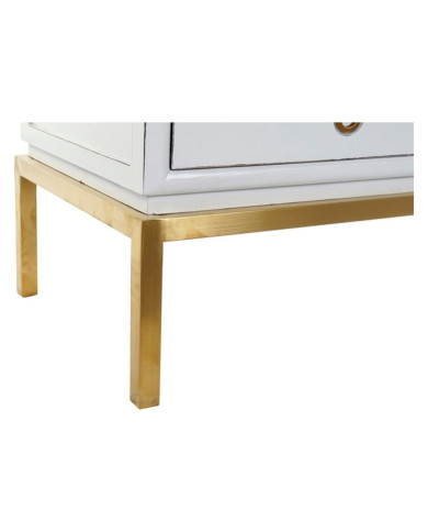 Cupboard DKD Home Decor White Golden Metal Poplar 120 x 50 x 175 cm
