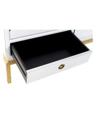 Cupboard DKD Home Decor White Golden Metal Poplar 120 x 50 x 175 cm