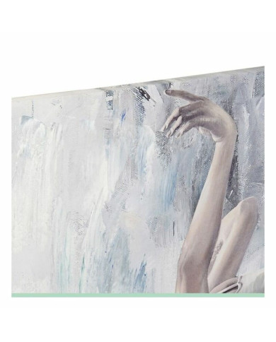 Painting DKD Home Decor Canvas Grey Blue Wood White (100 x 3 x 100 cm) (2 Units)