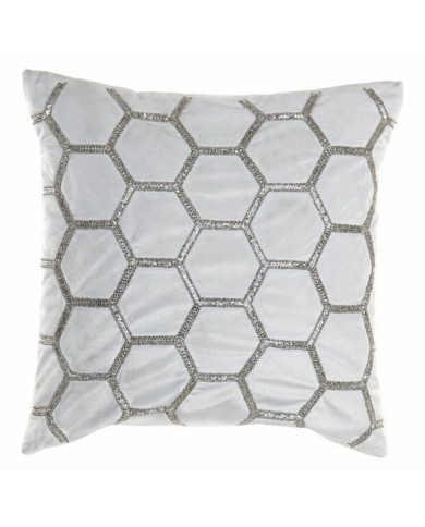 Cushion DKD Home Decor Velvet Geometric (45 x 45 cm)