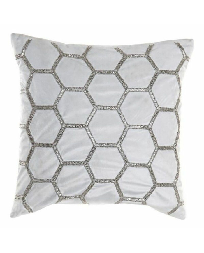 Cushion DKD Home Decor Velvet Geometric (45 x 45 cm)